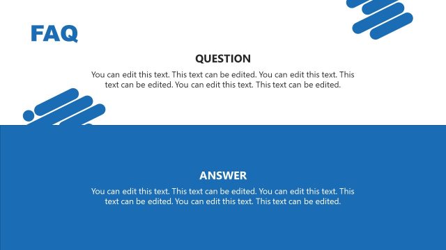 FAQ Slide with Two Sections – Public Speaking Template