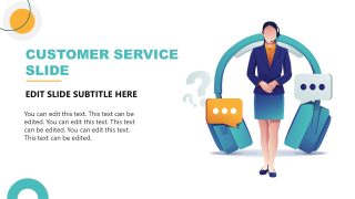PPT Human Illustration Slide for Customer Service