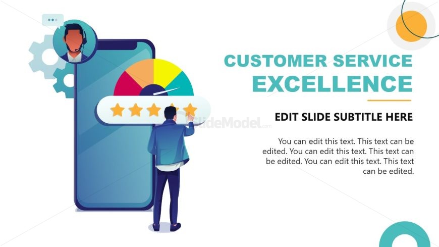 Editable Customer Service Excellence Slide Template