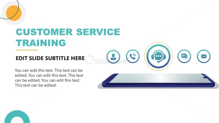 Customer Service Slide Template for Training Topics