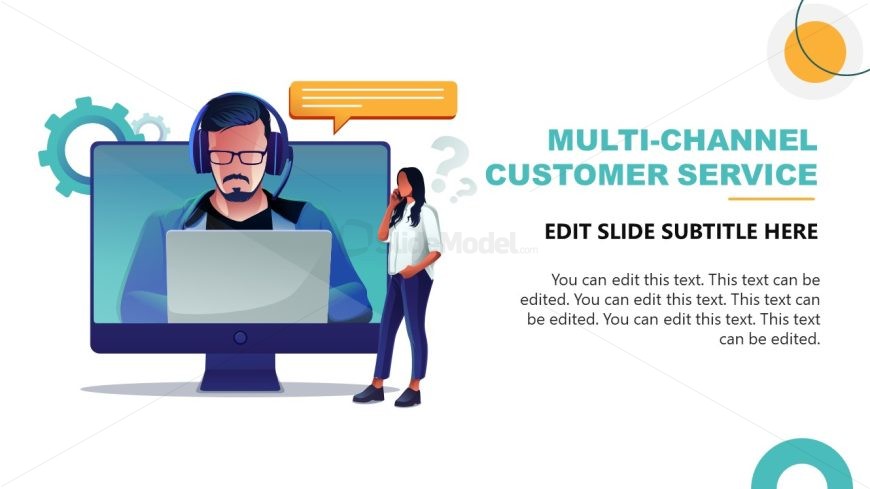 Creative Visual Slide for Customer Service Presentation