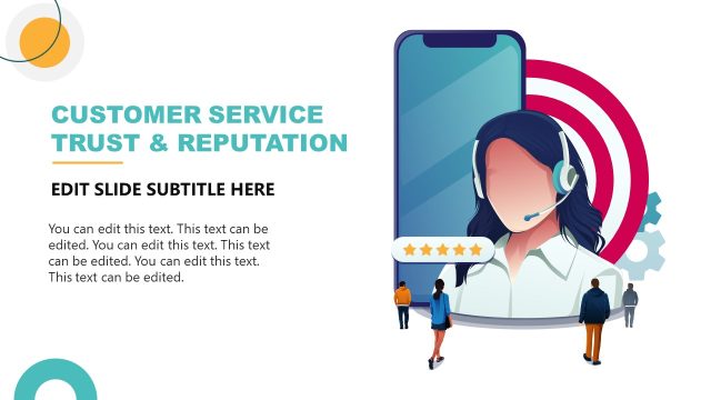 Editable Customer Service Reputation Slide Template