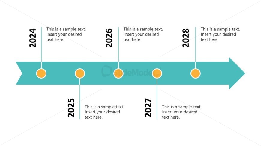 Arrow Diagram with Milestones for Customer Service Presentation