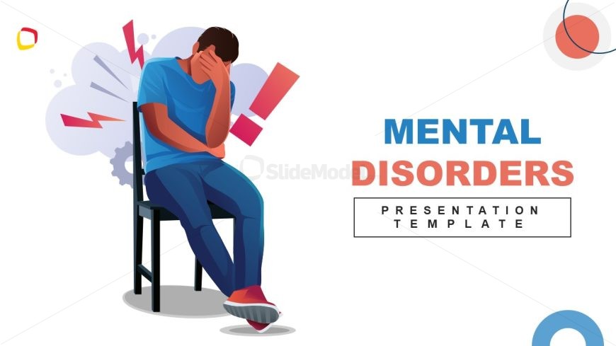 Slide Template with Emotionally Disturbed Person - Mental Disorder Presentation