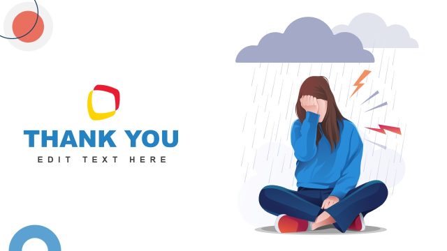 Thank You Slide Template for Mental Disorder Presentation