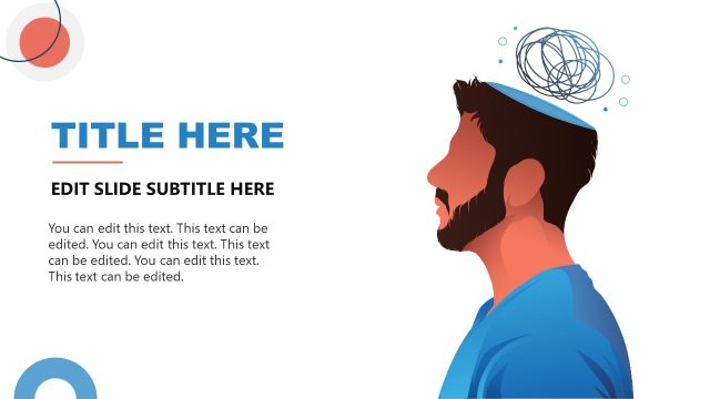 Mental Disorders Template Slide with Human Character