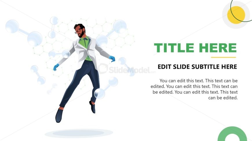 Editable Slide with Scientist Human Illustration