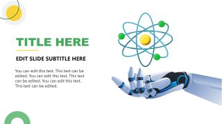 PPT Science Lab Presentation Template - Editable Scientist Illustration