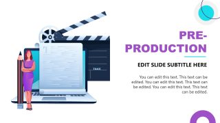 Editable Pre-Production Slide Template for PPT Presentation