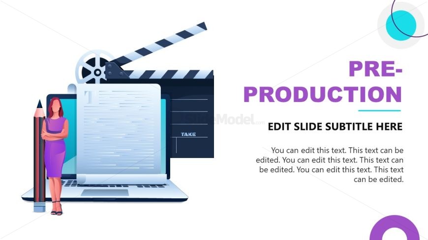 Editable Pre-Production Slide Template for PPT Presentation