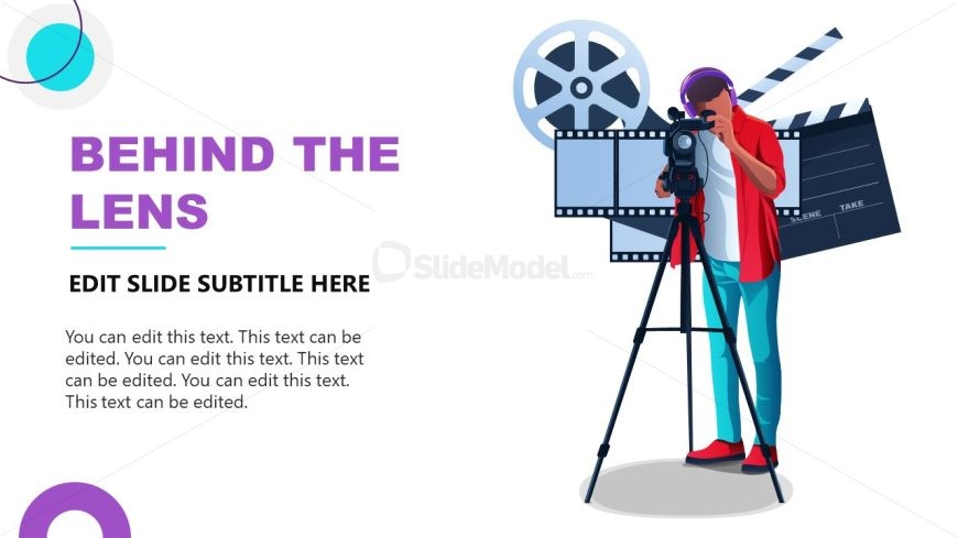 Cameraman Illustration Slide for Film Industry Presentation