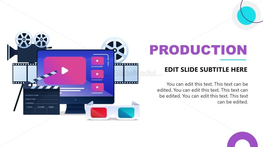 Editable Production Slide for Film Industry Presentation