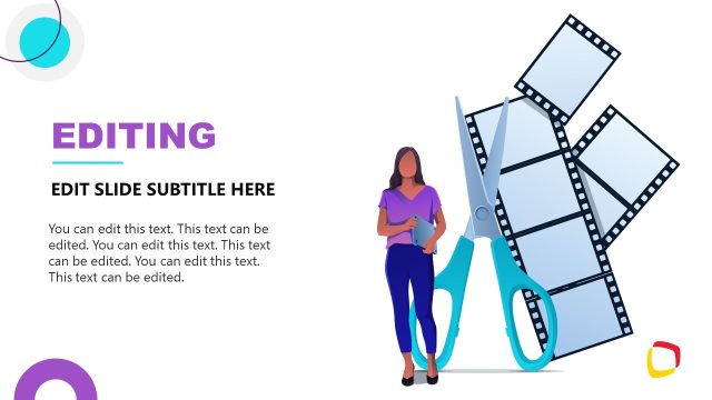 Customizable Editing Slide Template for Film Industry Presentation