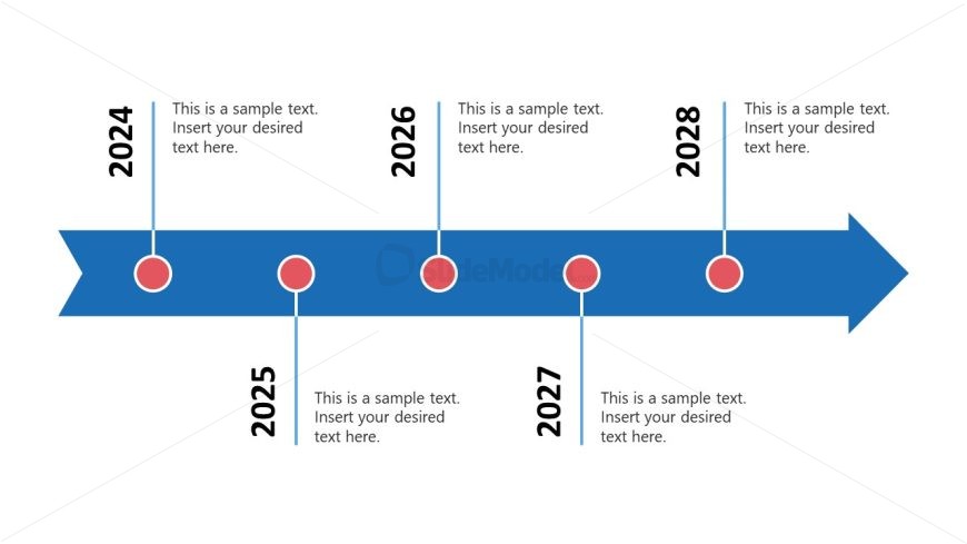 Arrow Timeline Diagram - Market Analysis Template 