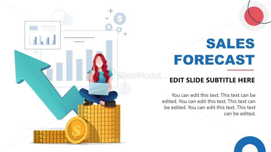 Sales Forecast Slide with Human Illustration 