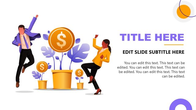 Jumping Human Illustrations Slide – Growth Hacking Template