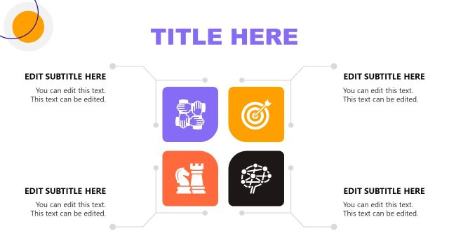 Four Quadrants Diagram – Growth Hacking PPT Template