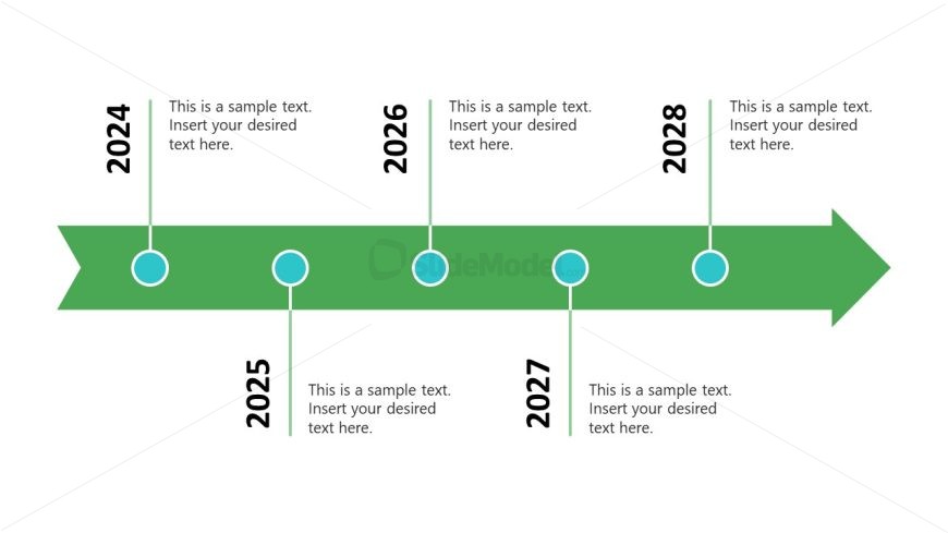 Timeline Slide for Green Hydrogen PPT Template 