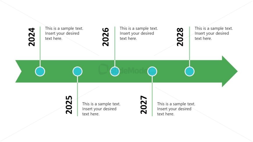 Timeline Slide for Green Hydrogen PPT Template