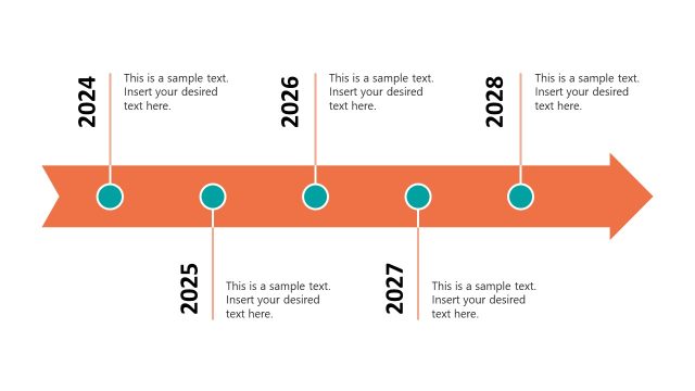 Horizontal Timeline Slide – Food Truck Business Plan Template