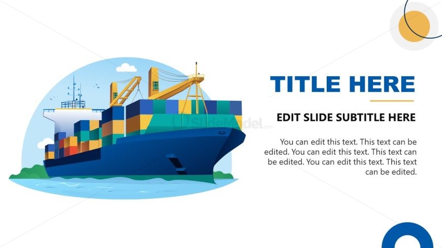 Editable PPT Template for Shipping Industry 