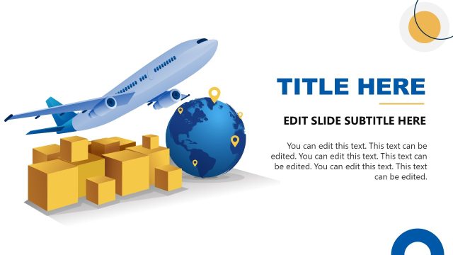 Shipping Industry Template Slide with Illustrations