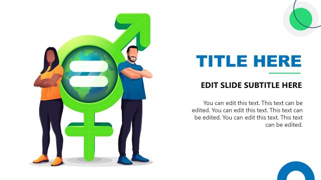 Presentation Slide with Gender Equality Symbol