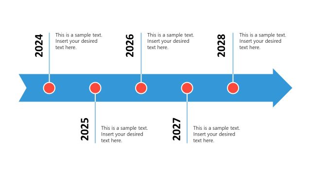 Horizontal Timeline Slide PowerPoint Template