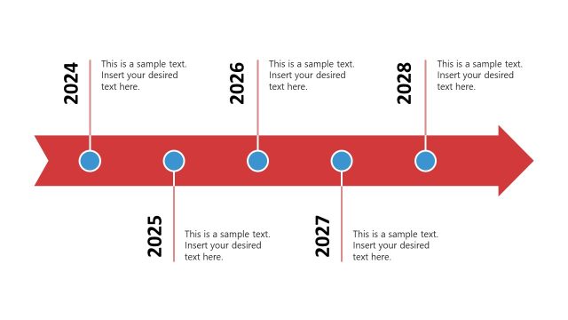 Horizontal Timeline Slide – Cardiology Template