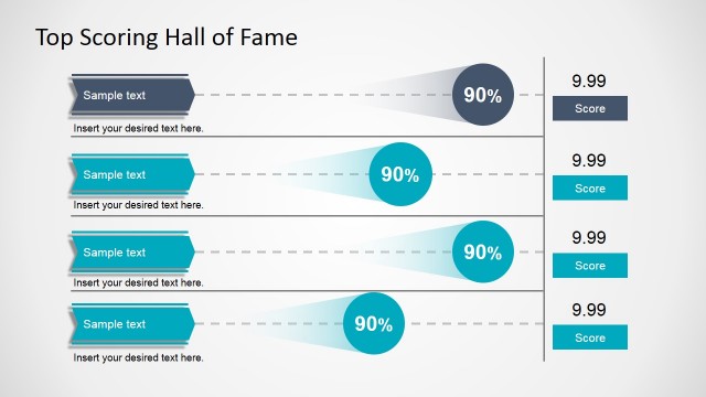 Flat Design High Scores Layout for PowerPoint