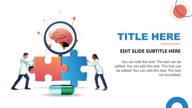 Neuroscience Template for PowerPoint – Jigsaw Puzzle Pieces Diagram