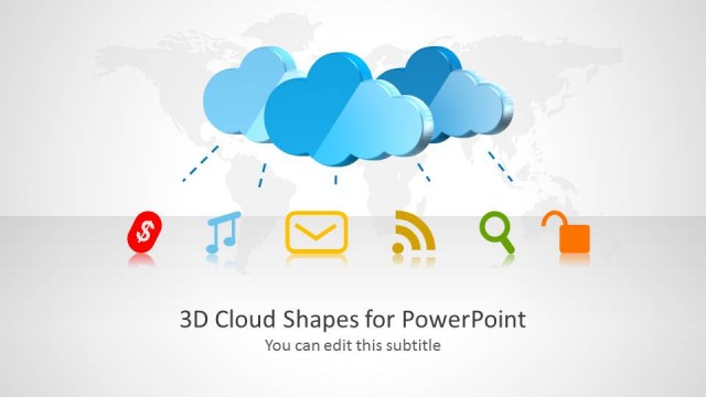 3D Cloud Shapes for PowerPoint