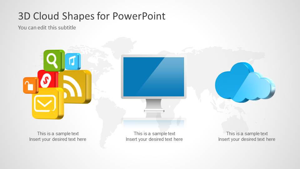 3D Cloud Shapes for PowerPoint - SlideModel