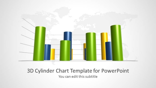 3D Cylinder Chart Template for PowerPoint