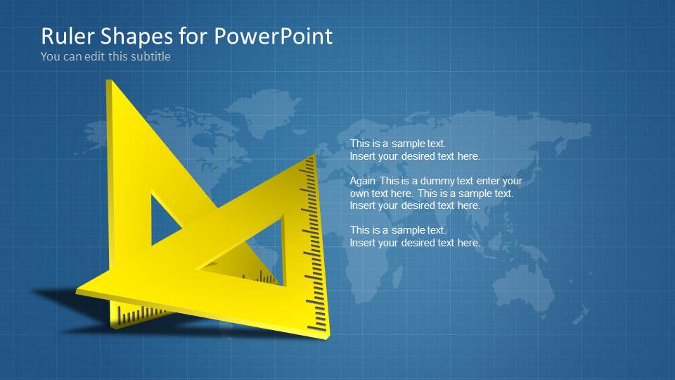 Ruler Shape PowerPoint Template & Presentation Slide Design