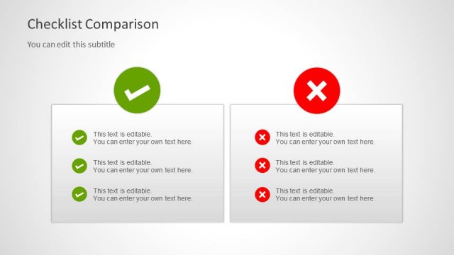 Checklist Tables for PowerPoint