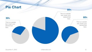 3 Pie Chart Design in PowerPoint Slide