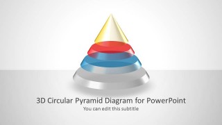 3D Circular Pyramid Diagram for PowerPoint