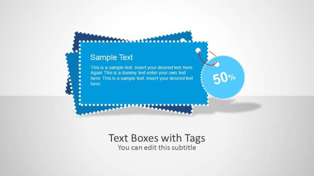 Text Boxes with Tag Shapes for PowerPoint