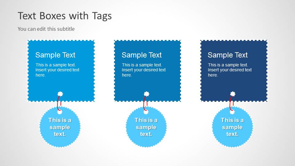 Text Boxes With Tag Shapes For Powerpoint Slidemodel 8700
