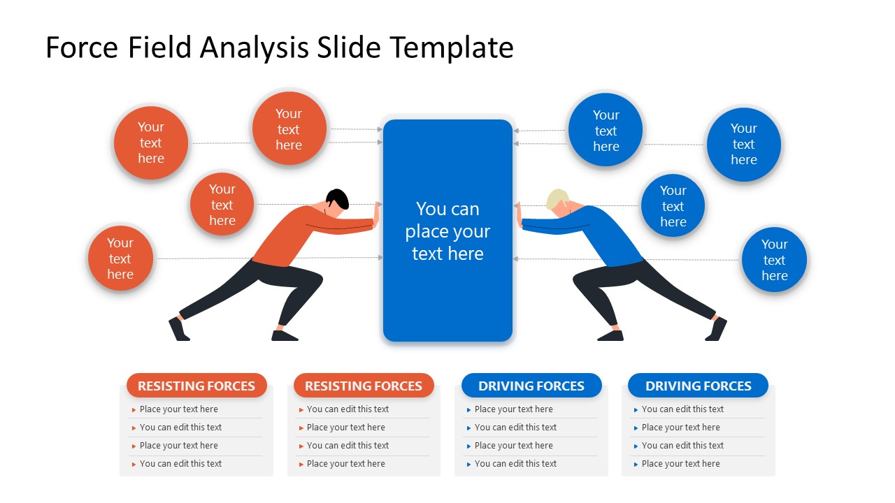 Force Field Analysis Slide Template for PowerPoint & Google Slides