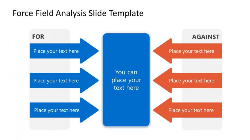 Editable Force Field Analysis PPT Template