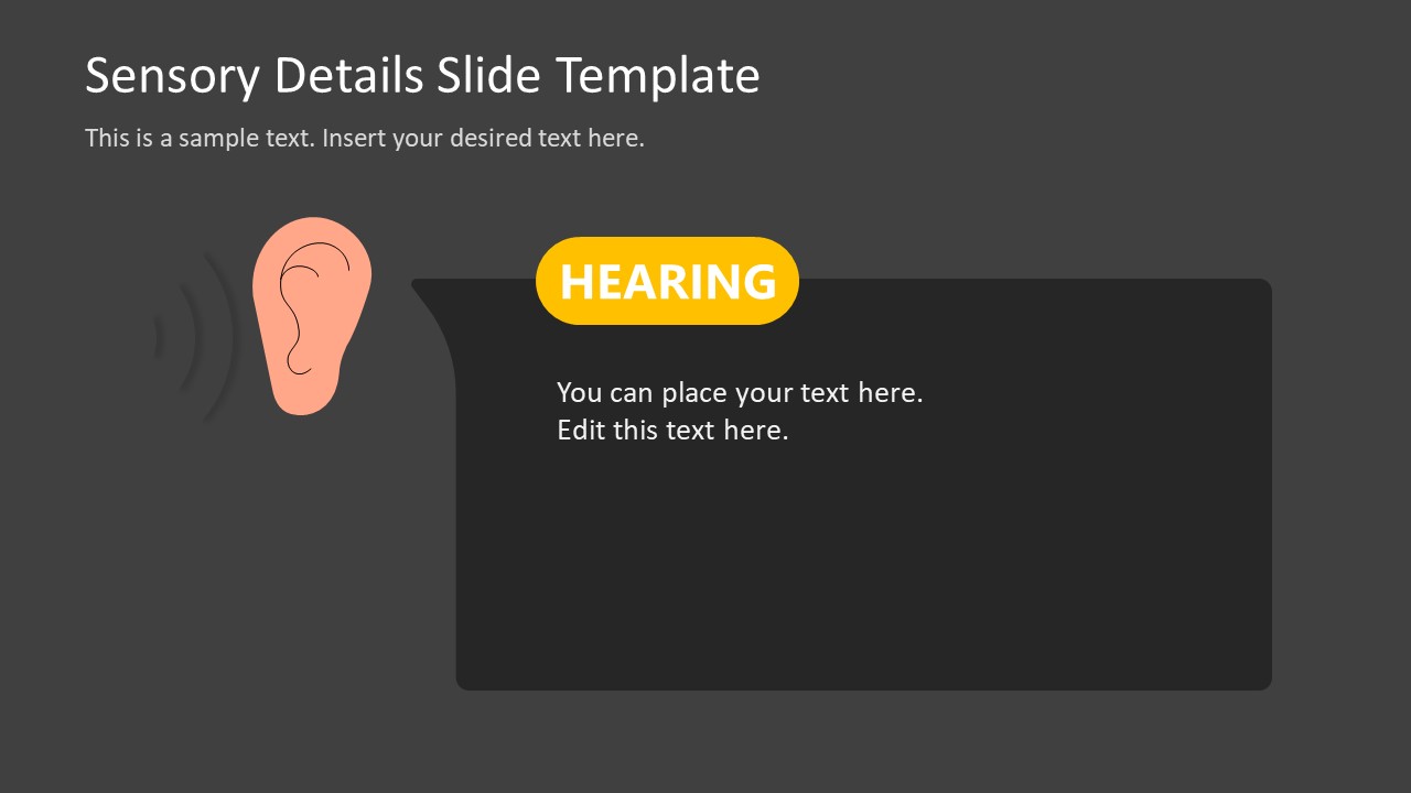 PowerPoint Slide for Hearing Sense Details