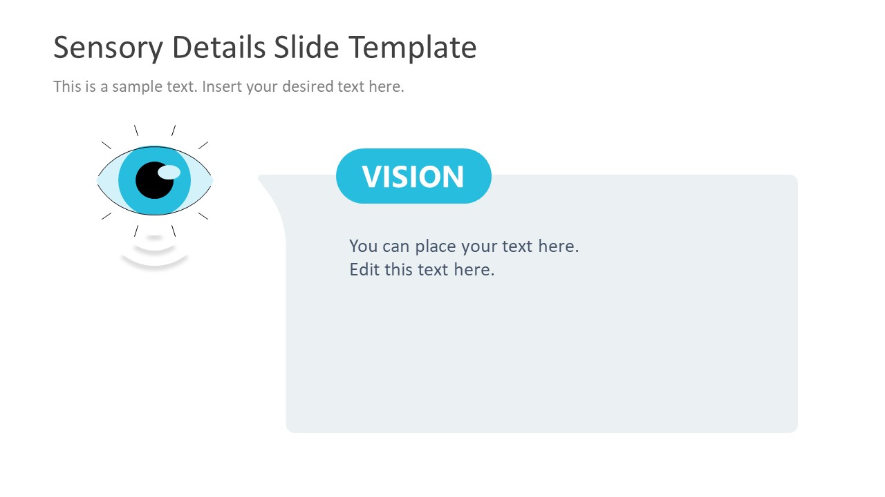 Presentation Slide Template for Vision Sense Description