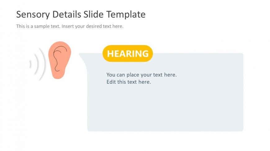 PPT Template Slide for Hearing Sense Presentation