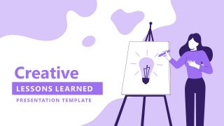 Editable Title Slide for Lessons Learned Presentation