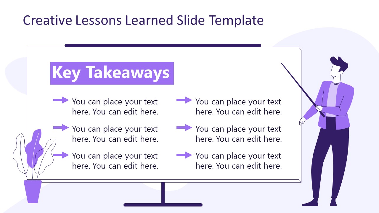 PPT Template Slide for Key Takeaways Presentation