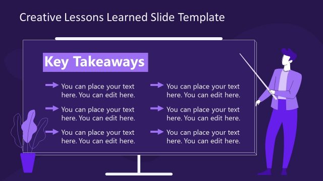 Key Takeaways Dark Background Slide Design