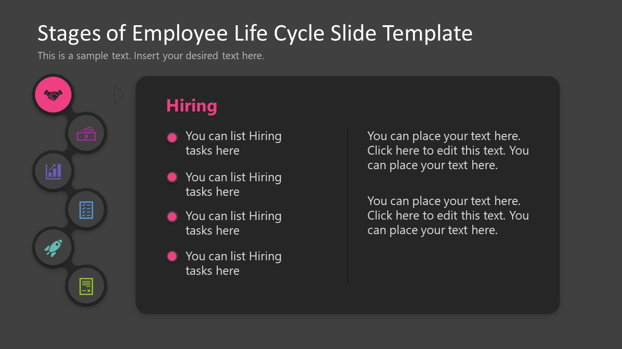 PowerPoint Template Slide for Employee Life Cycle
