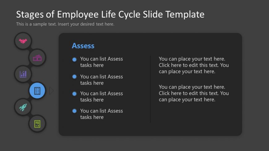 Assess Stage of Employee Life Cycle Template Slide